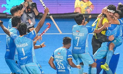 ஜூனியர் உலகக் கோப்பை ஹாக்கி: பெல்ஜியம் அணியை வீழ்த்தி இந்தியா அரையிறுதிக்கு முன்னேற்றம்