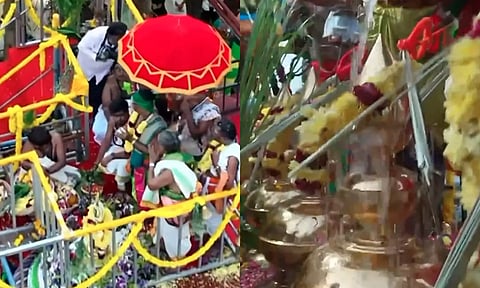 திருஆவினன்குடி கோவில் கும்பாபிஷேகம் - ஆயிரக்கணக்கான பக்தர்கள் பங்கேற்பு