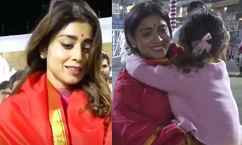 திருப்பதி ஏழுமலையான் கோவிலில் தனது மகளுடன் சாமி தரிசனம் செய்தார் நடிகை ஸ்ரேயா