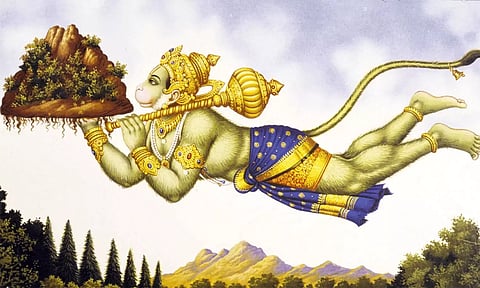 ஈசனை வழிபட்ட அனுமன்