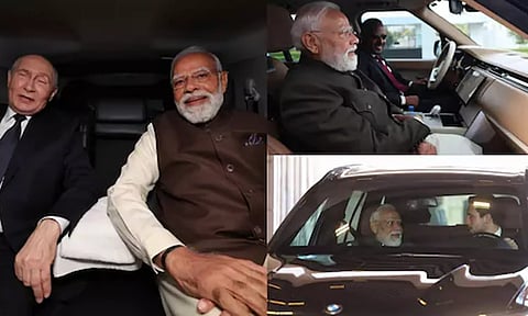 பிரபலமாகும் பிரதமர் மோடியின் உலக தலைவர்களுடனான கார் பயணம்