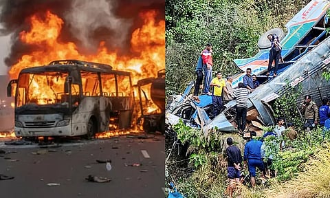 2025 REWIND: இந்தியாவை உலுக்கிய அதிபயங்கர பேருந்து விபத்துகள்