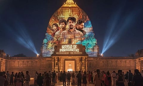 சென்னை வள்ளுவர் கோட்டத்தில் #WorldOfParasakthi நிகழ்ச்சி தொடங்கியது