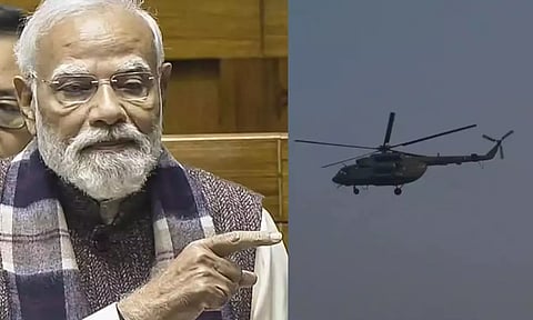 மேற்கு வங்கத்தில் தரையிறக்க முடியாமல் திரும்பிச் சென்ற பிரதமர் மோடியின் ஹெலிகாப்டர்!