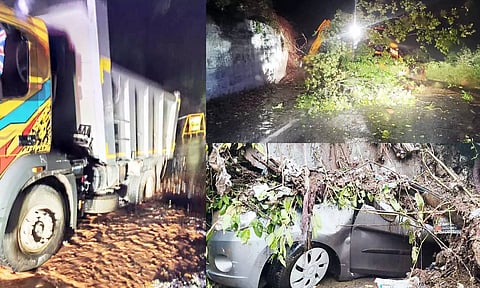 ஊட்டி, குன்னூரில் கொட்டித் தீர்த்த கனமழை: 20-க்கும் மேற்பட்ட இடங்களில் மண்சரிவு; 3 கார்கள், லாரி சேதம்