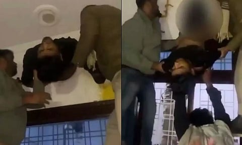 கலகலப்பு பட பாணியில் 'Exhaust Fan' துளையில் சிக்கிய திருடன் - வைரல் வீடியோ