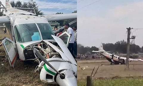 ஒடிசாவில் விபத்தில் சிக்கிய தனியார் விமானம்.. 6 பேர் காயம்