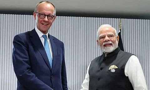 இந்தியா வந்தடைந்தார் ஜெர்மனி அதிபர்: பிரதமர் மோடியை சந்திக்கிறார்