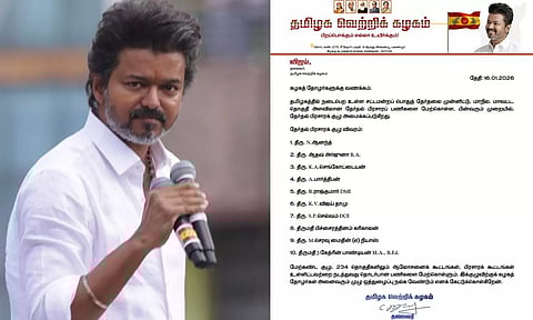 தேர்தல் பிரசார குழுவை அறிவித்தார் த.வெ.க. தலைவர் விஜய்