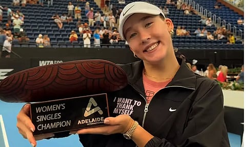 அடிலெய்டு இன்டர்நேஷனல் டென்னிஸ்: சாம்பியன் பட்டம் வென்றார் ரஷிய வீராங்கனை