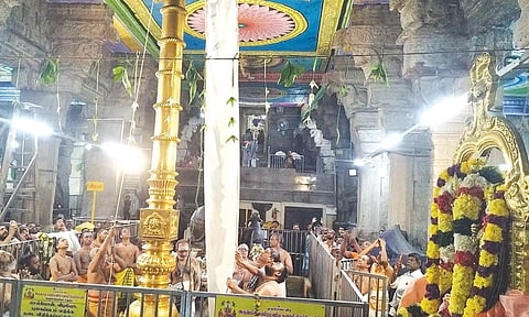 திருப்பரங்குன்றம் முருகன் கோவிலில் தெப்பத்திருவிழா கொடியேற்றத்துடன் தொடக்கம்