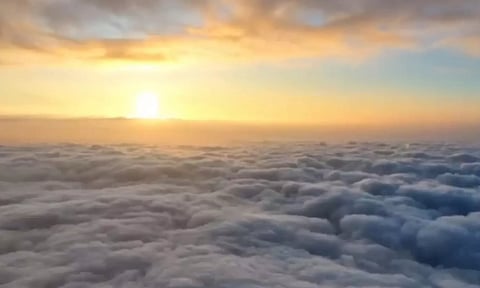 கொடைக்கானலில் கடல் நுரைபோல் வெண்மேகங்கள் தவழ்ந்து செல்லும் ரம்ய காட்சி- சுற்றுலா பயணிகள் வியப்பு