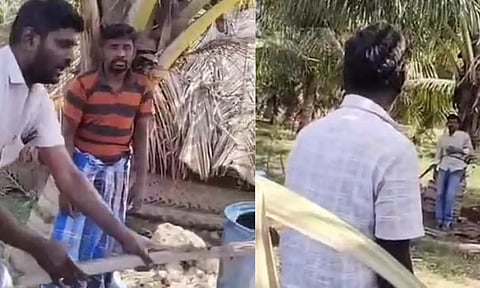 உடுமலையில் மின் வயர்களை திருடியதாக கூறி வாலிபர்கள் 2 பேரை மரத்தில் கட்டி வைத்து தாக்குதல்