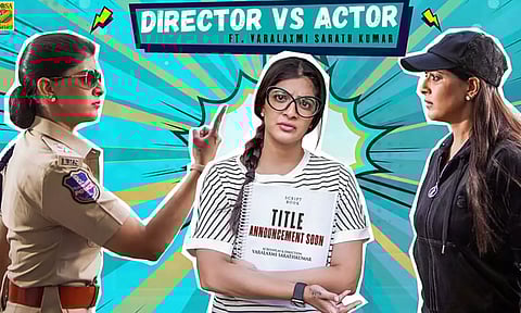 நடிகை Vs இயக்குநர்.. கவனம் ஈர்க்கும் வரலட்சுமி சரத்குமாரின் வீடியோ