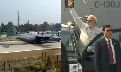 அசாமில் அவசர காலத்தில் விமானம் தரையிறங்கும் சாலை.. முதலில் தரையிறங்கி திறந்து வைத்த பிரதமர் மோடி