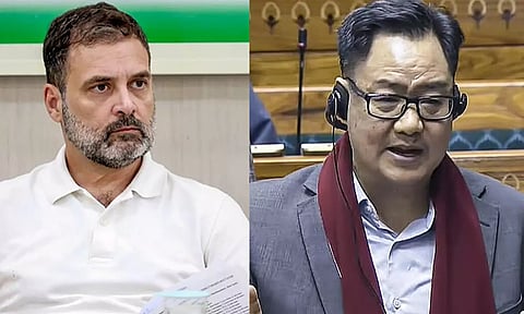 பாராளுமன்றம் சுமூகமாக நடைபெற ராகுல் காந்திக்கு ஆர்வம் இல்லை- கிரண் ரிஜிஜூ