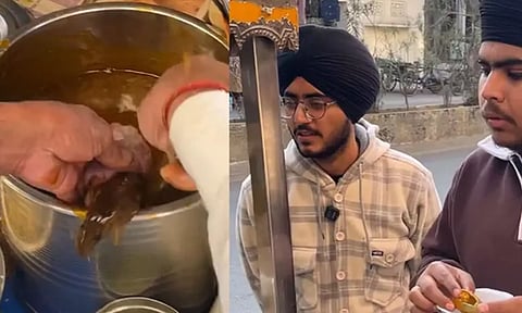 மசாலா வாளிக்குள் எலியை பார்த்த பிறகும் வினோத போட்டியால் 31 பானி பூரி சாப்பிட்ட வாலிபர்