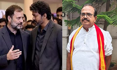 விஜய்யும், ராகுலும் ஒரே மேடையில் நின்றால் தி.மு.க.வுக்கு மாரடைப்பு வந்துவிடும்- நாஞ்சில் சம்பத்