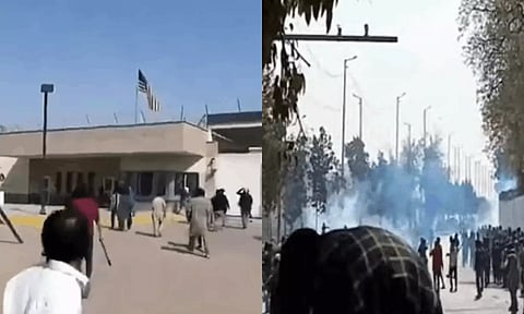 அமெரிக்க தூதரகத்தை முற்றுகையிட முயன்ற ஈரான் ஆதரவாளர்கள் மீது துப்பாக்கி சூடு - 9 பேர் உயிரிழப்பு