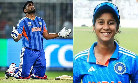 கடவுளுக்கு நன்றி: அப்போ ஜெமிமா... இப்போ சஞ்சு சாம்சன் - 'சிலுவை' கொண்டாட்ட வீடியோ வைரல்