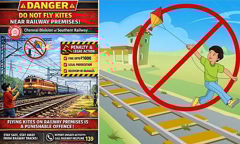 ரெயில் தண்டவாளம் அருகே பட்டம் விடாதீர்கள்- ரெயில்வே எச்சரிக்கை