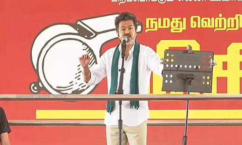 ஆட்சி முடியும் நேரத்தில் எதற்கு அடிக்கல் ?- தி.மு.க அரசை விளாசிய விஜய்