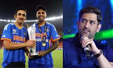 சிரிச்சா நல்லா இருக்கீங்க கோச்... பயிற்சியாளர் கம்பீரை கலாய்த்த #MSDhoni