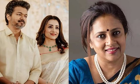 #Vijay விஜய் - திரிஷா பற்றி அப்படி சொன்னேனா - லட்சுமி ராமகிருஷ்ணன் விளக்கம்