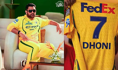 IPL 2026 | சென்னை சூப்பர் கிங்ஸ் அணியின் புதிய ஜெர்ஸியில் தோனி!