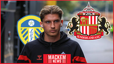 Sunderland star Dennis Cirkin is a Leeds United target. (Credit: Imago)