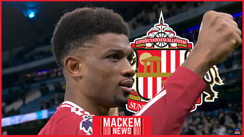 Amad Diallo was previously on loan at Sunderland. (Credit: Sky Sports PL on YouTube).