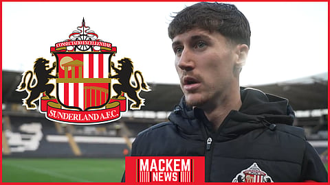Trai Hume plays for Sunderland and Northern Ireland. (Credit: Sunderland AFC on X)