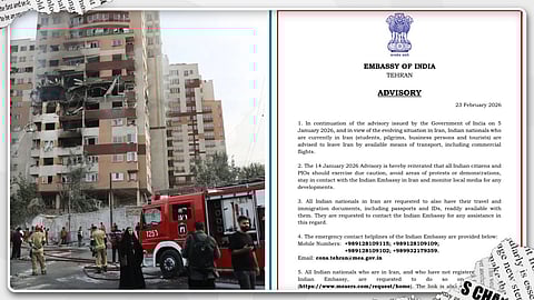 ഇറാനിലെ ഇന്ത്യൻ പൗരൻമാർക്ക് അതീവ ജാഗ്രതാ നിർദേശവുമായി എംബസി; "എത്രയും വേഗം ലഭ്യമായ വിമാനങ്ങളിൽ രാജ്യം വിടണം"