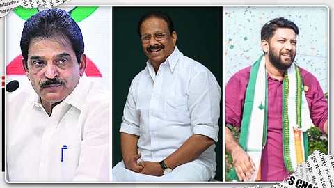 K C Venugopal, K Sudhakaran, Shafi Parambil
