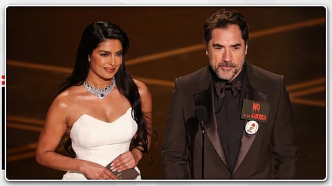 'യുദ്ധം വേണ്ട പലസ്തീനെ സ്വതന്ത്രമാക്കൂ'; ഓസ്കാർ വേദിയിൽ രാഷ്ട്രീയ മുദ്രാവാക്യമുയർത്തി ഹാവിയെർ ബാർദെം