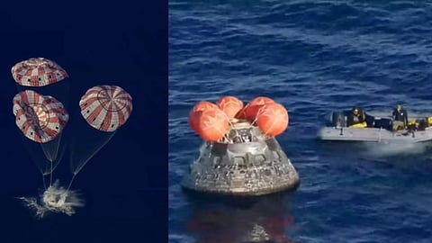 ചരിത്രനിമിഷം: ആരും ഇതുവരെ കാണാത്ത കാഴ്ച്ചകൾ കണ്ട് അവർ മടങ്ങിയെത്തി; ആർട്ടെമിസ് 2 സംഘം സുരക്ഷിതമായി ഭൂമിയിലെത്തി