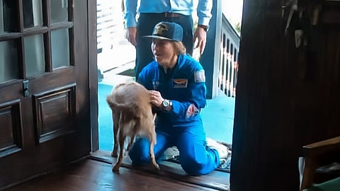 'നീയല്ലേ എന്റെ പൊന്നമ്പിളി'; ചന്ദ്രനെ വലംവച്ച് തിരിച്ചെത്തിയ ക്രിസ്റ്റീന കോച്ചിന് അപ്രതീക്ഷിത വൈകാരിക സ്വീകരണം, താരമായി സാഡി ലൂ