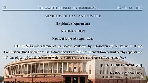 2023-ലെ വനിതാ സംവരണ നിയമം പ്രാബല്യത്തിൽ; ഭേദഗതികളിൽ ഇന്ന് വോട്ടെടുപ്പ് നടക്കാനിരിക്കെ കേന്ദ്രത്തിന്റെ അപ്രതീക്ഷിത നീക്കം!