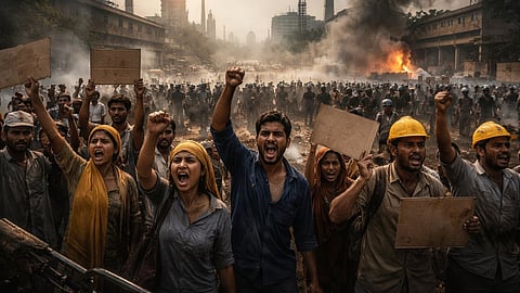 നിയമങ്ങൾ കടലാസിലൊതുങ്ങുമ്പോൾ തെരുവിലിറങ്ങി തൊഴിലാളികൾ, ഇന്ത്യയിലെ സാമ്പത്തിക അസമത്വത്തിന്റെ നേർചിത്രം; നോയിഡ സമരം നൽകുന്ന മുന്നറിയിപ്പ്