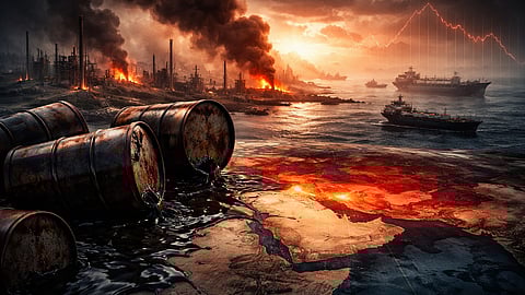 50 ദിവസം നീണ്ട പശ്ചിമേഷ്യൻ സംഘർഷം; ആഗോള ഊർജ വിപണിക്ക് നഷ്ടം ഏകദേശം 4 ലക്ഷം കോടി രൂപയുടെ അസംസ്കൃത എണ്ണ