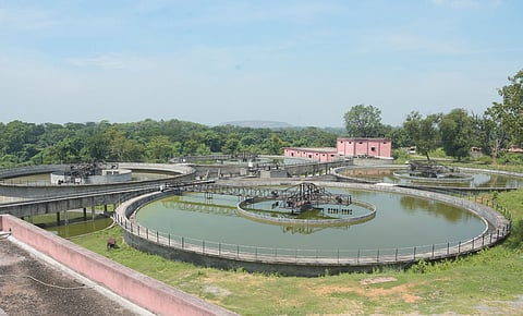 A view of the L&T water treatment plant at Jamadoba in Dhanbad