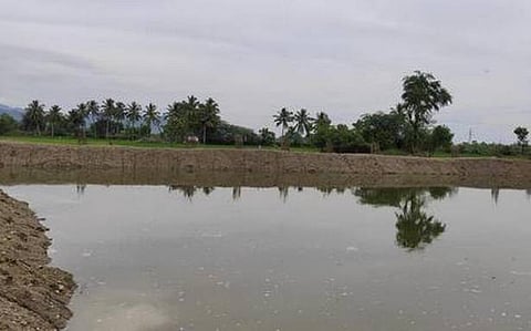 Kothai oorani with water to its brim.