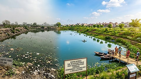 The Case Study of Rejuvenation of Pavi Sadakpur Pond through NbS solution of Cownomics Technology