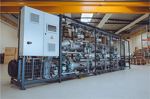 Ceramic membrane filtration system treating industrial wastewater for reuse as wash water.