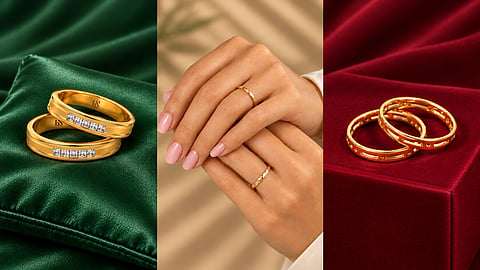 Gold Engagement Rings for Couples: Bluestone, Tanishq, Kalyan Jewellers