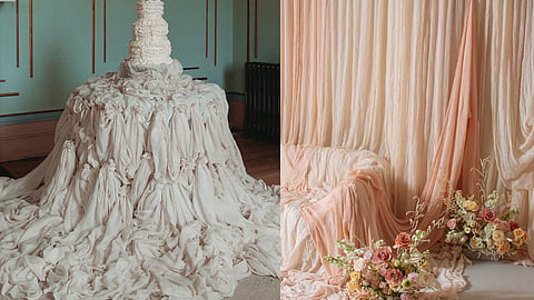 Dramatic draping at weddings