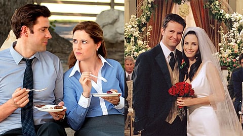Jim and Pam and Monica and Chandler