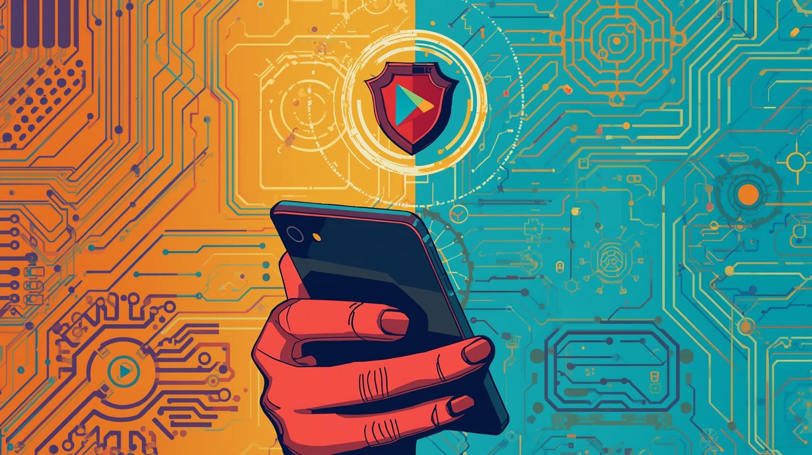 Google Play Protect safeguards your Android phone without the need for extra antivirus apps.