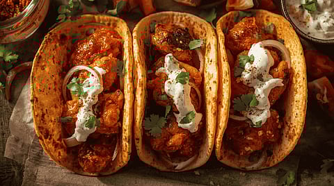 Tandoori Chicken Tacos recipe is colourful, appetizing snack that is ideal for parties, dinners, or evening delicacies.