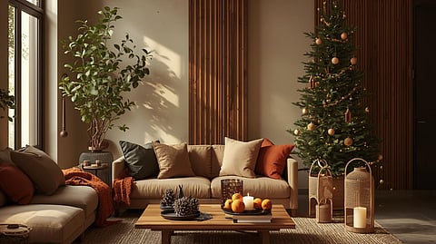 A chic and conscious Christmas moment styled with earthy textures, botanical layers and warm natural light. Sustainability never looked this festive.
